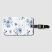 Indigo Dream Floral Pattern Bagagelabel (Voorkant (horizontaal))