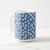 Indigo Droom Madeliefjes Koffiemok (Voorkant links)
