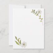 Indigo Dusty Blue Floral Wedding Details Card Kaart (Achterkant)