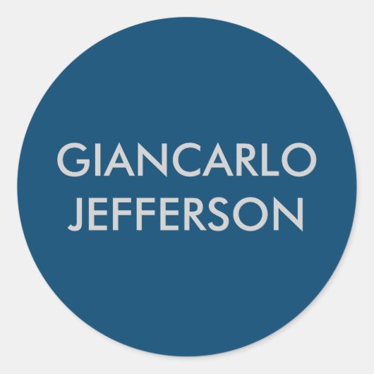 Indigo Dye Blue-minimalistische professionele Jouw Ronde Sticker (Voorkant)