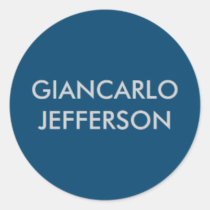 Indigo Dye Blue-minimalistische professionele Jouw Ronde Sticker