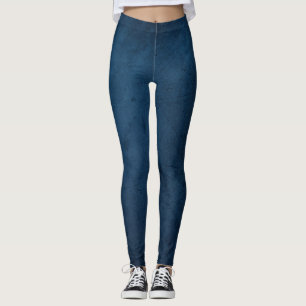 Indigo Dye Solid Plain Color Leggings