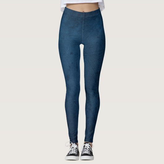 Indigo Dye Solid Plain Color Leggings (Voorkant)