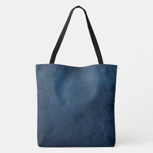 Indigo Dye Solid Plain Color Tote Bag (Achterkant)