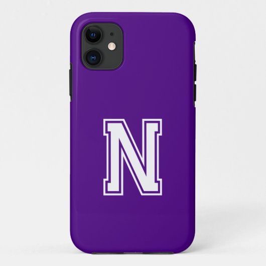 Indigo effen kleur | Minimalistisch monogram Case-Mate iPhone Case (Achterkant)