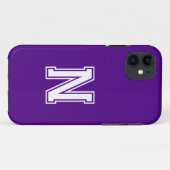 Indigo effen kleur | Minimalistisch monogram Case-Mate iPhone Case (Achterkant (horizontaal))