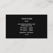 Indigo Elegant Framed Monogram Visitekaartje (Achterkant)