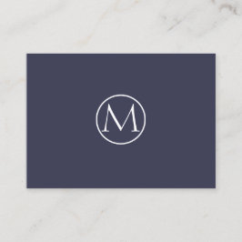 Indigo Elegant Monogram Visitekaartje