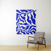 Indigo elegantie wandkleed (In situ)