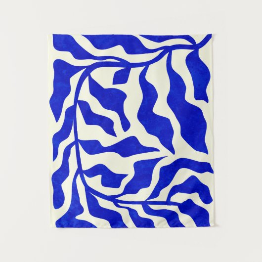 Indigo elegantie wandkleed (Voorkant)