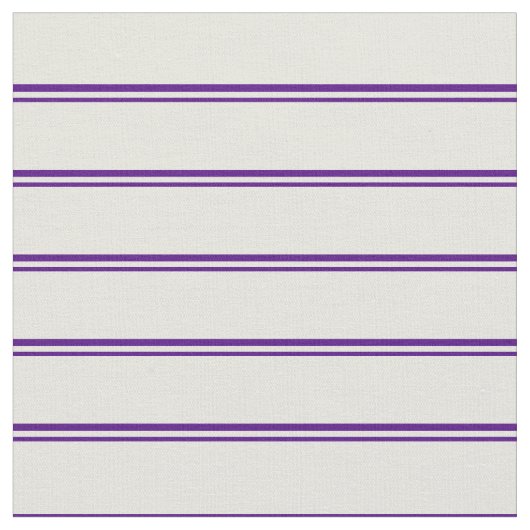 Indigo en Beige Striped/Lined Pattern Stof (Close Up)