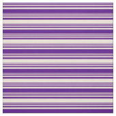 Indigo en Bisque Striped Pattern Stof (Swatch)