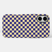 Indigo en boter dambordpatroon Case-Mate iPhone case (Achterkant (horizontaal))