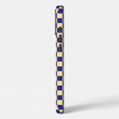Indigo en boter dambordpatroon Case-Mate iPhone case (Achterkant / Links)