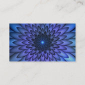 Indigo en Paarse Abstracte Bloemenkunst Visitekaartje (Achterkant)