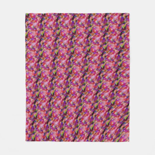 indigo en paarse kunstwerken fleece deken (Voorkant)