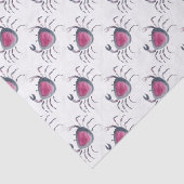 Indigo en Roze krab Tissuepapier (Detail)