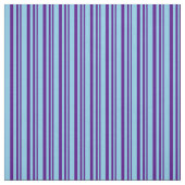 Indigo en Sky Blue Pattern van Stripes Stof (Swatch)