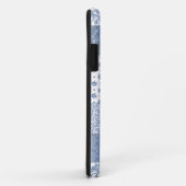 Indigo en White Faux Patchwork iPhone 5/5s Hoesje (Achterkant/rechts)