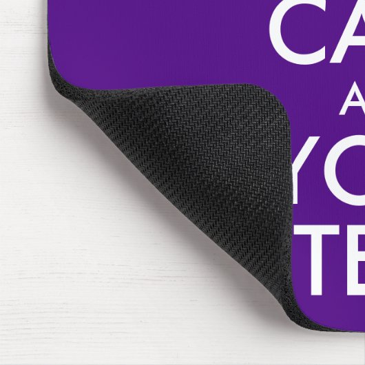 Indigo en wit houden kalm en Jouw tekst Muismat (Hoek)