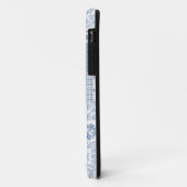 Indigo en witte namaak patchwork iPhone 5/5s hoesj Case-Mate iPhone Case (Achterkant/links)