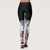 Indigo en zwart leggings (Achterkant)