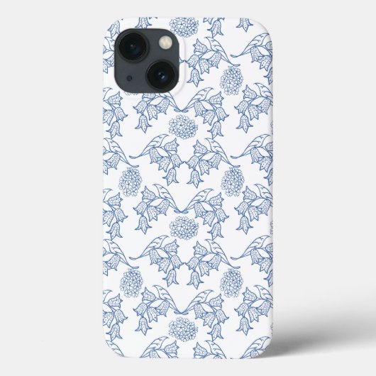 Indigo Ethnic Floral Print Samsung Note 4 Hoesje (Achterkant)