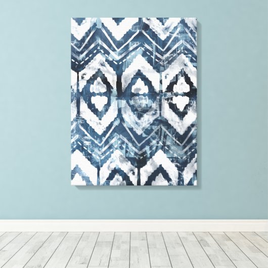 Indigo-extractie - Geometrisch Canvas Afdruk (Insitu (Houten vloer))