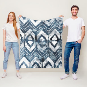 Indigo-extractie - Geometrisch Fleece Deken