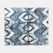 Indigo-extractie - Geometrisch Fleece Deken (Voorkant (Horizontaal))