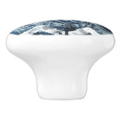 Indigo-extractie - Geometrisch Keramische Knop (Zijkant)