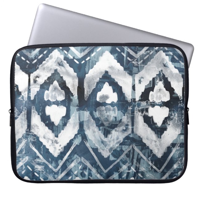 Indigo-extractie - Geometrisch Laptop Sleeve (Voorkant)