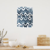 Indigo-extractie - Geometrisch Poster (Keuken)