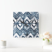 Indigo-extractie - Geometrisch Vierkante Klok (Huis)