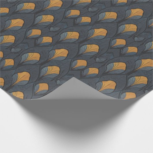 Indigo Feather Wrapping Paper Cadeaupapier (Hoek)