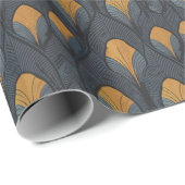 Indigo Feather Wrapping Paper Cadeaupapier (Rol Hoek)
