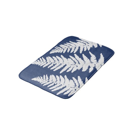 Indigo Fern Botanical Bath Mat (Gekanteld)