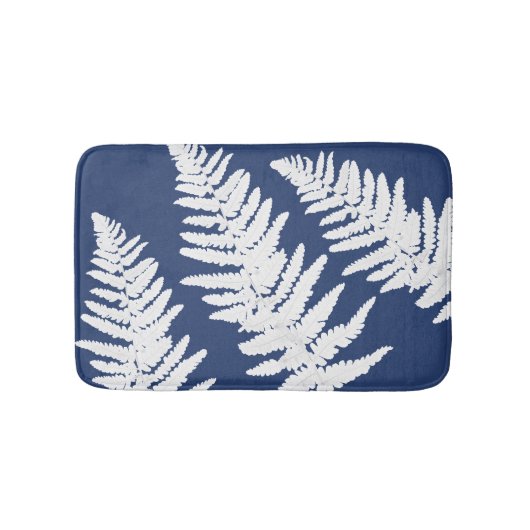Indigo Fern Botanical Bath Mat (Voorkant)