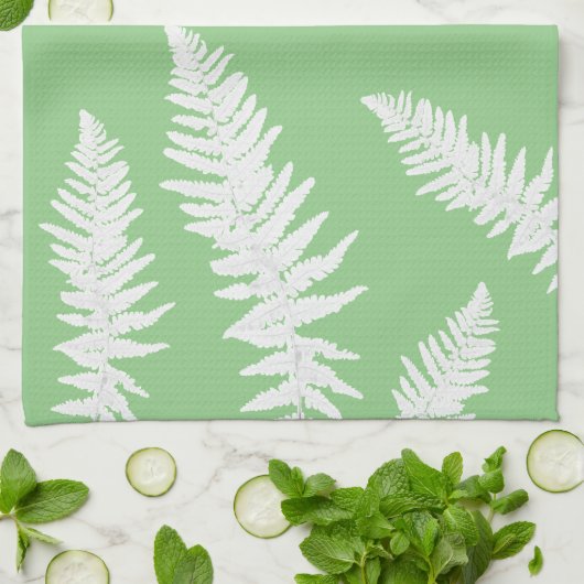 Indigo Fern Botanical Pattern Kitchen Towel Theedoek (Gevouwen)