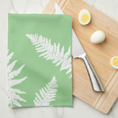 Indigo Fern Botanical Pattern Kitchen Towel Theedoek (Quarter Fold)