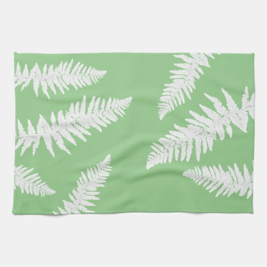 Indigo Fern Botanical Pattern Kitchen Towel Theedoek (Horizontaal)