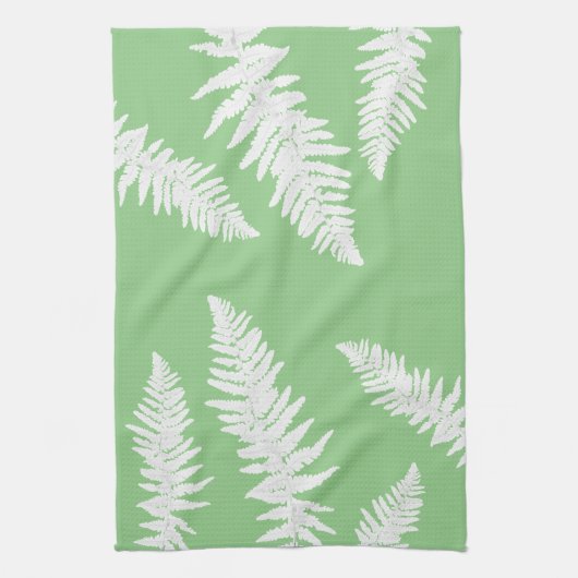 Indigo Fern Botanical Pattern Kitchen Towel Theedoek (Verticaal)