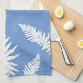 Indigo Fern Botanical Pattern Kitchen Towel Theedoek (Quarter Fold)