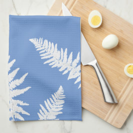 Indigo Fern Botanical Pattern Kitchen Towel Theedoek