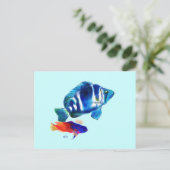 Indigo Fish, Fairy Basslet Briefkaart (Staand voorkant)