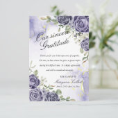 Indigo Floral Sympathie Hartelijk dank Bedankkaart (Staand voorkant)