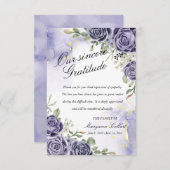 Indigo Floral Sympathie Hartelijk dank Bedankkaart (Voorkant / Achterkant)