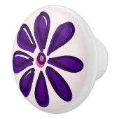  Indigo Flower Doodle Keramische Knop (Rechts)