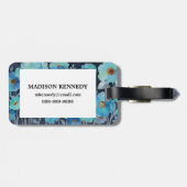 Indigo Flowers Bagagelabel (Achterkant horizontaal)