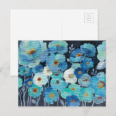 Indigo Flowers Briefkaart (Voorkant / Achterkant)